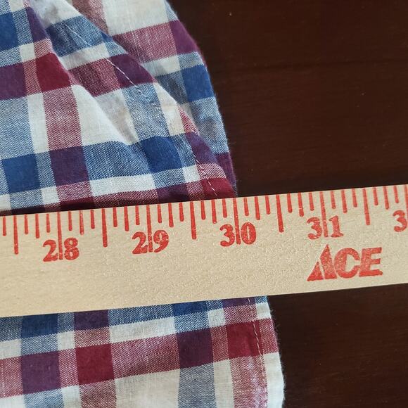 Vineyard Vines Flannel Plaid Whale Button Down Shirt Mens Size L Patriotic USA - Picture 11 of 11